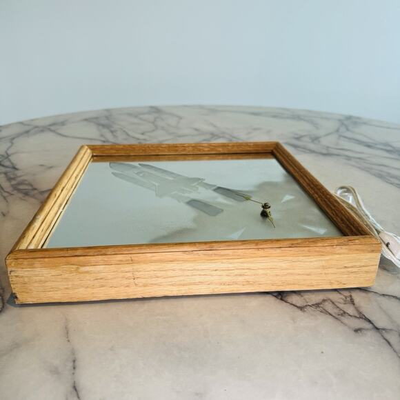 RARE 13' Light Up Space Shuttle Mirror Clock Wall Art WORKS NASA Flicker Lamp - Picture 10 of 12